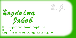 magdolna jakob business card